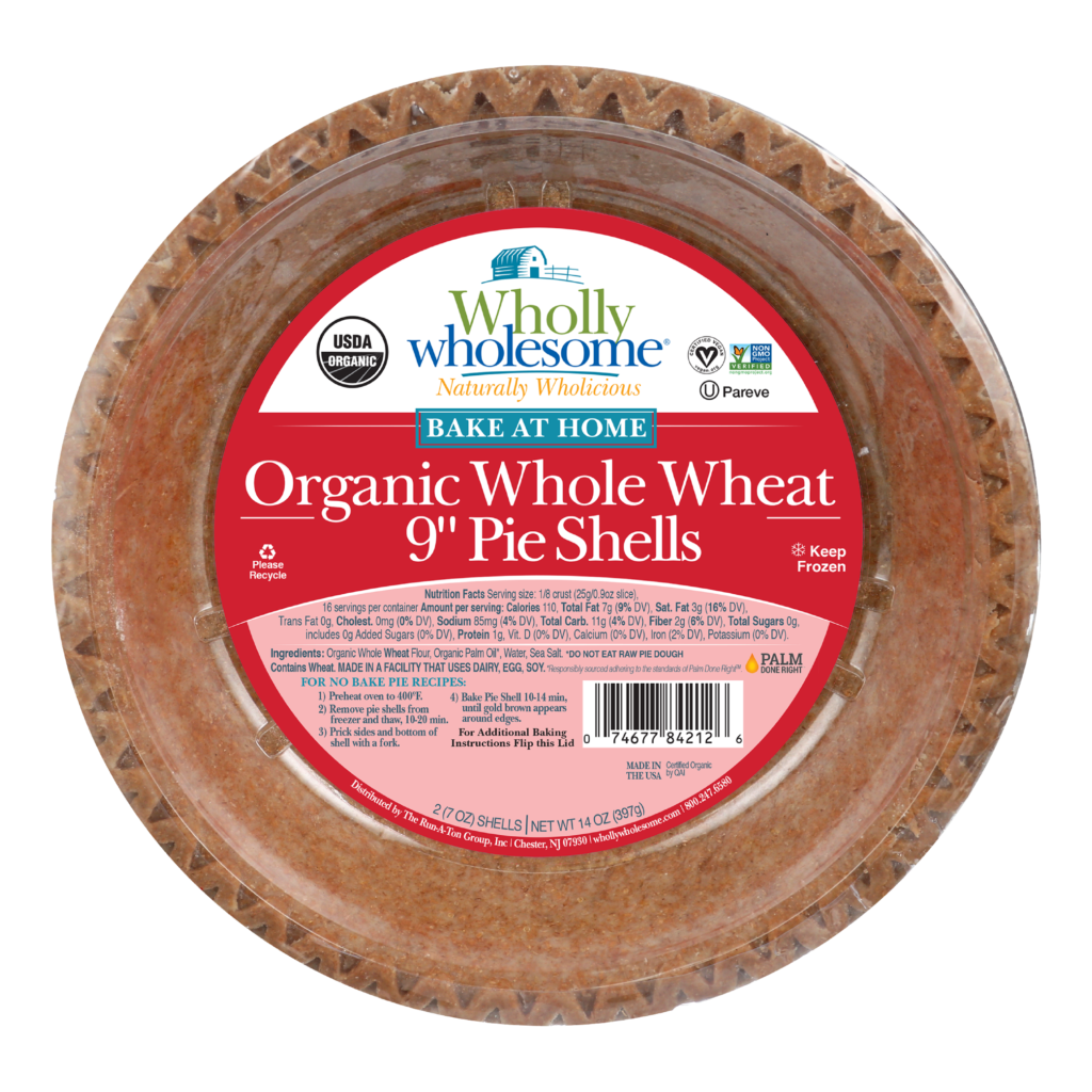 Whole Wheat Organic 9" Pie Shells (2 Pack) Wholly Wholesome