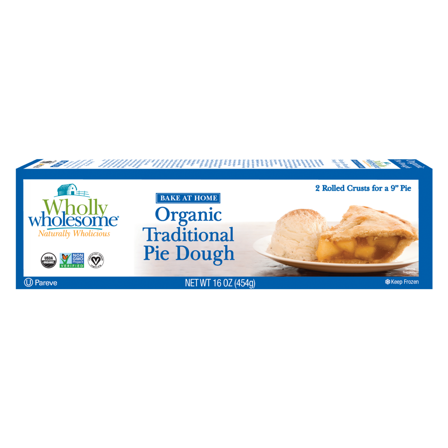 Traditional Organic Rolled Pie Dough (2 Pack) Wholly Wholesome